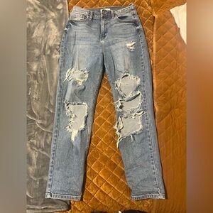 Distressed Blue Jeans for Women